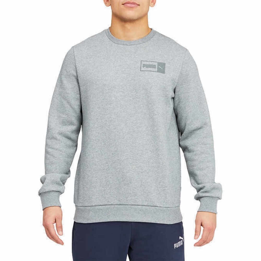 PUMA Men's Classic Gray Crewneck Sweater